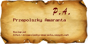 Przepolszky Amaranta névjegykártya